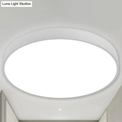 DecorBites™ DecorBites™ Illuminate Your Pathway: Round Nordic LED Flush Mount Ceiling Light with Acrylic Diffuser