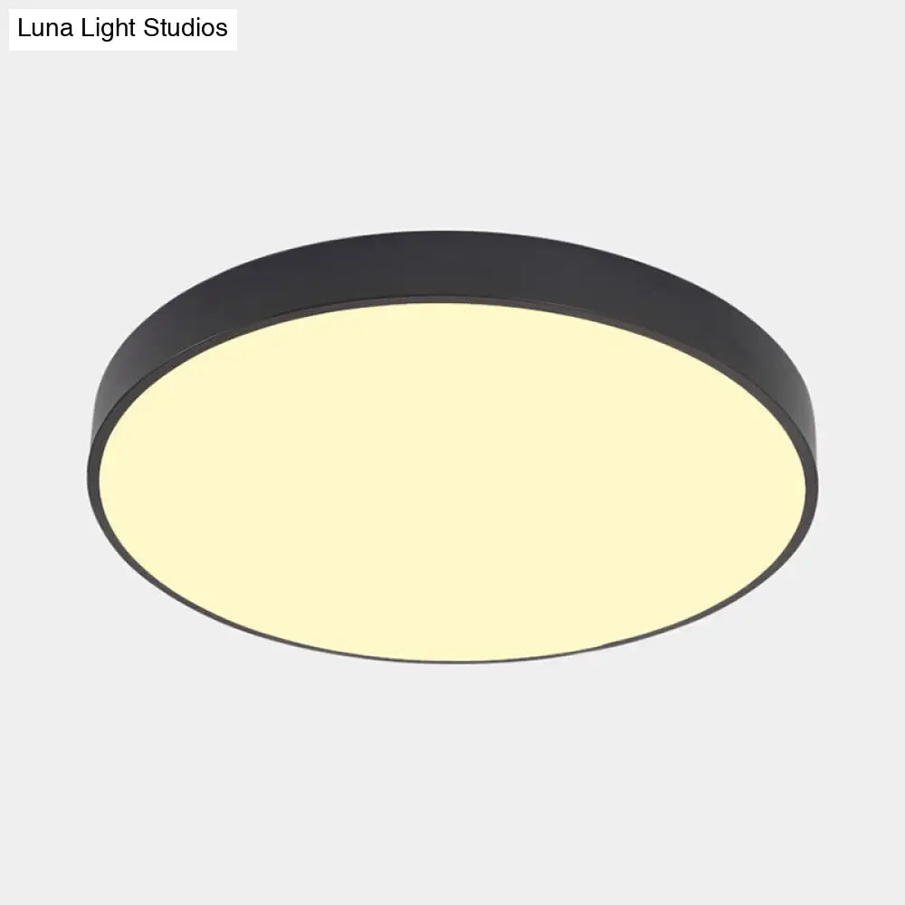 DecorBites™ DecorBites™ Illuminate Your Pathway: Round Nordic LED Flush Mount Ceiling Light with Acrylic Diffuser