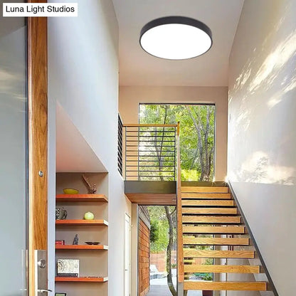 DecorBites™ DecorBites™ Illuminate Your Pathway: Round Nordic LED Flush Mount Ceiling Light with Acrylic Diffuser