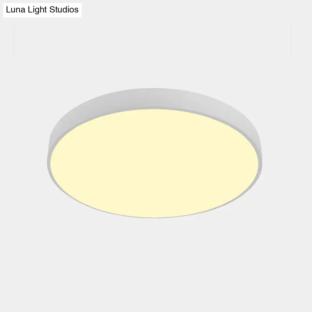 DecorBites™ DecorBites™ Illuminate Your Pathway: Round Nordic LED Flush Mount Ceiling Light with Acrylic Diffuser