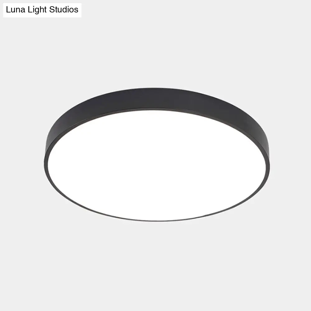 DecorBites™ DecorBites™ Illuminate Your Pathway: Round Nordic LED Flush Mount Ceiling Light with Acrylic Diffuser