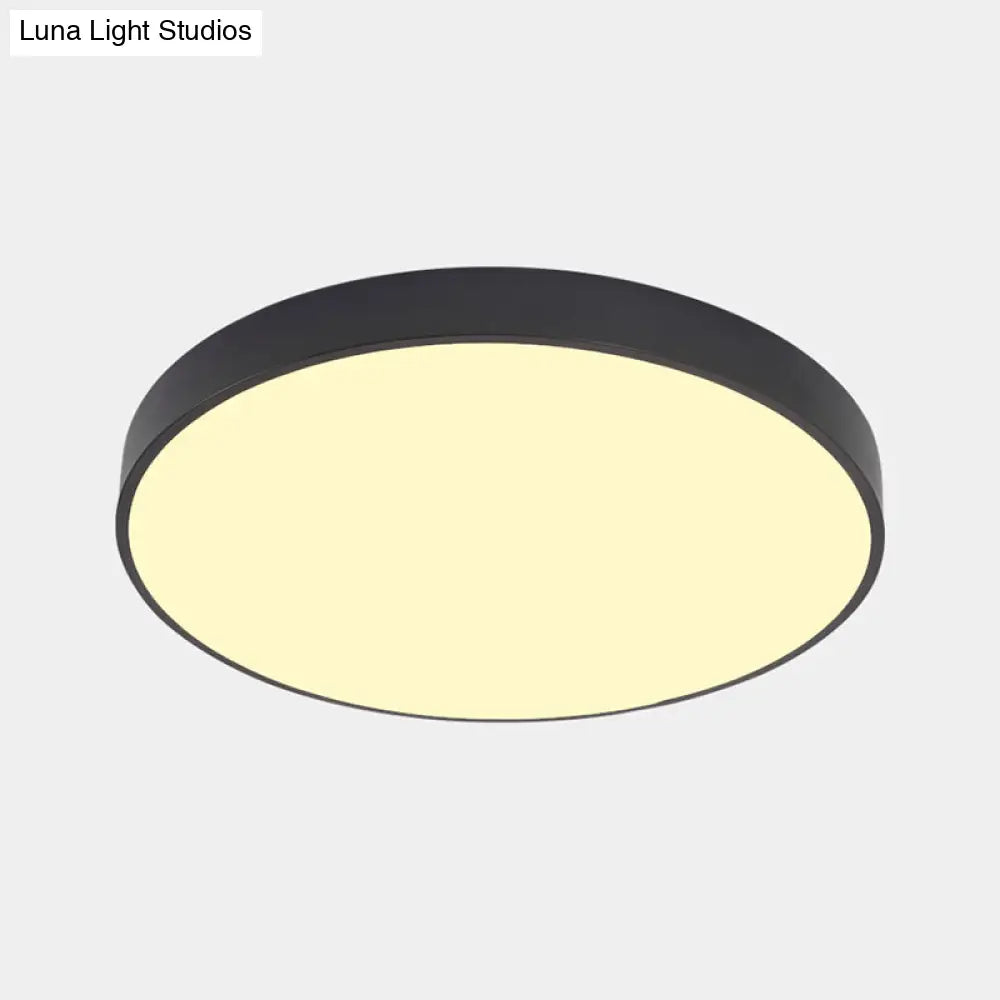 DecorBites™ DecorBites™ Illuminate Your Pathway: Round Nordic LED Flush Mount Ceiling Light with Acrylic Diffuser
