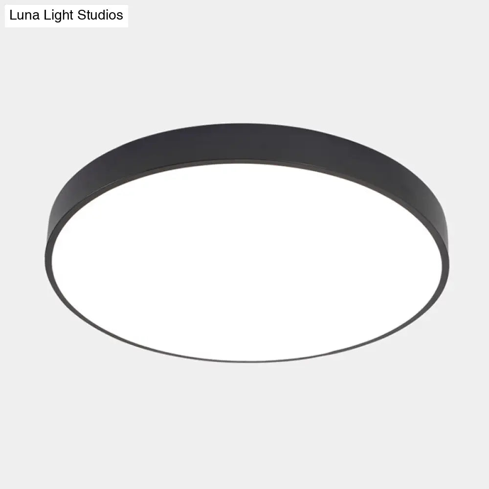 DecorBites™ DecorBites™ Illuminate Your Pathway: Round Nordic LED Flush Mount Ceiling Light with Acrylic Diffuser