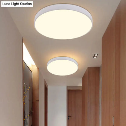 DecorBites™ DecorBites™ Illuminate Your Pathway: Round Nordic LED Flush Mount Ceiling Light with Acrylic Diffuser