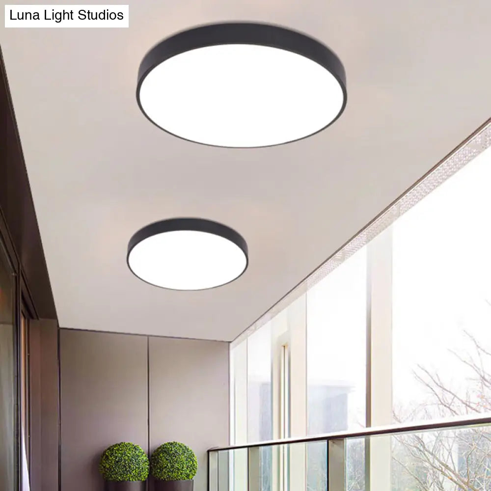 DecorBites™ DecorBites™ Illuminate Your Pathway: Round Nordic LED Flush Mount Ceiling Light with Acrylic Diffuser