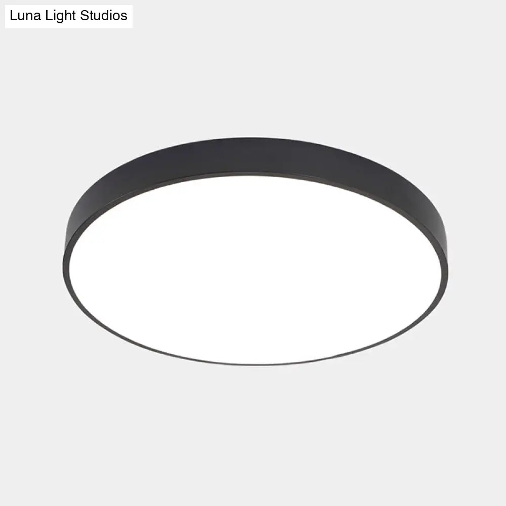 DecorBites™ DecorBites™ Illuminate Your Pathway: Round Nordic LED Flush Mount Ceiling Light with Acrylic Diffuser