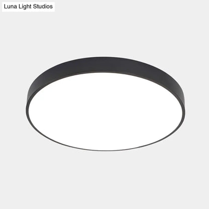 DecorBites™ DecorBites™ Illuminate Your Pathway: Round Nordic LED Flush Mount Ceiling Light with Acrylic Diffuser
