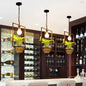 Industrial 1-Head LED Drop Lamp - 8"/15" Metal Rectangle Design - Perfect for Restaurants and Bars