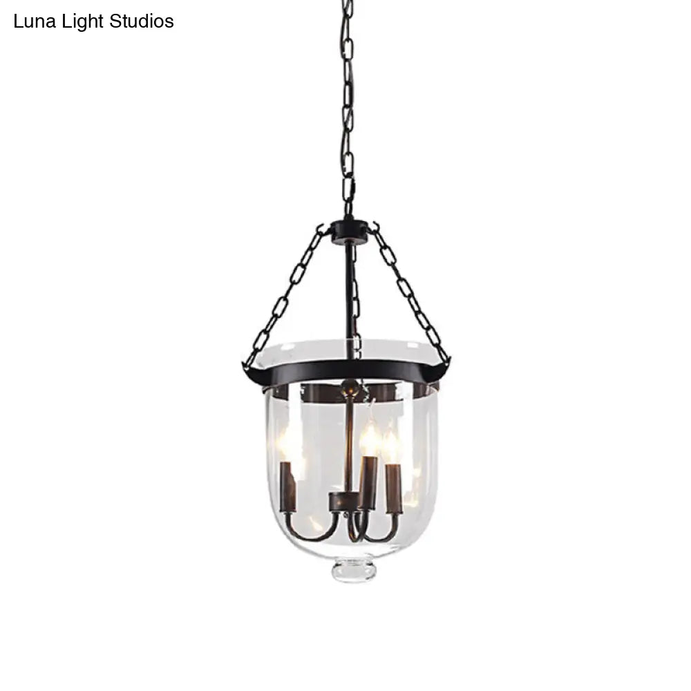 Industrial 3-Light Pendant Lamp with Adjustable Chain for Dining Room