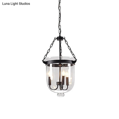 Industrial 3-Light Pendant Lamp with Adjustable Chain for Dining Room