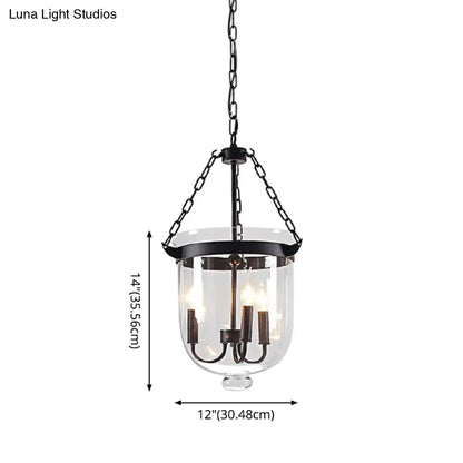 Industrial 3-Light Pendant Lamp with Adjustable Chain for Dining Room