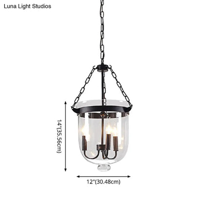 Industrial 3-Light Pendant Lamp with Adjustable Chain for Dining Room