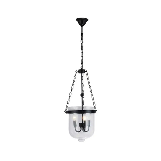 Industrial 3-Light Pendant Lamp with Adjustable Chain for Dining Room