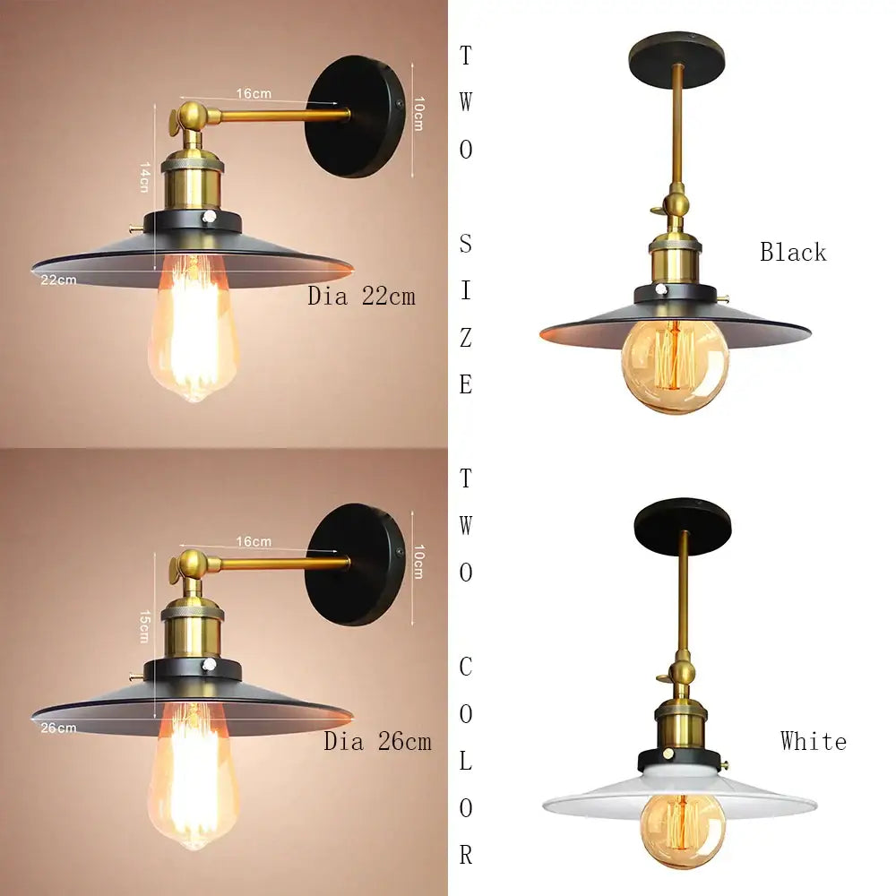 Industrial adjustable wall light with black metal shades, brass accents, and exposed filament bulbs for kitchen decorbites industrial adjustable
