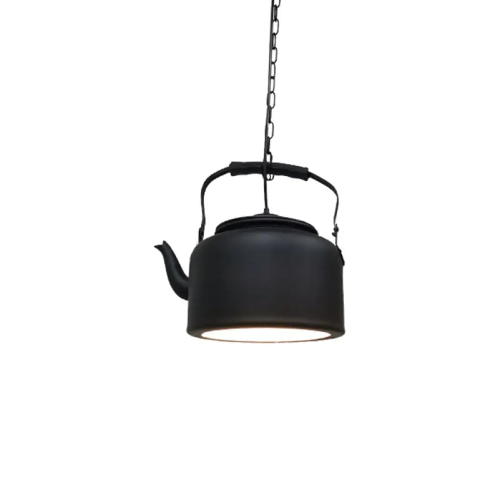 Industrial Art Deco Kettle Pendant Light Fixture - Metal Hanging Lamp