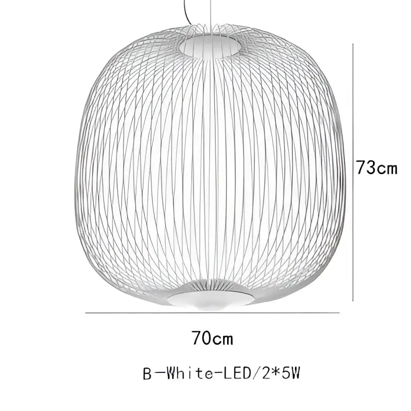 White led pendant light with spherical wireframe design 73cm tall and 70cm wide decorbites industrial birdcage iron table lamp