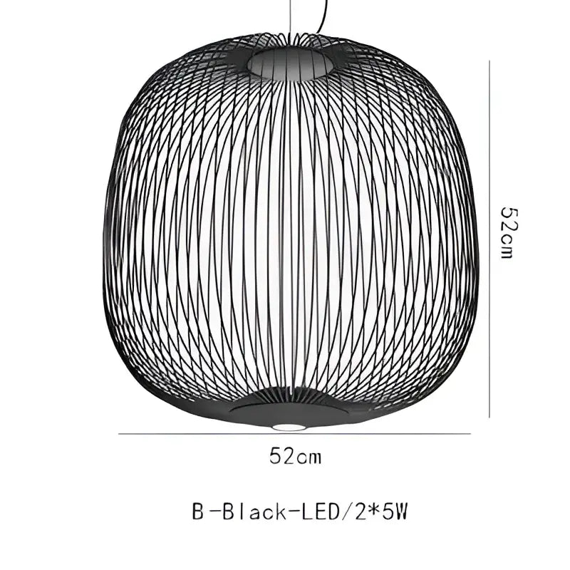 Black wireframe spherical woven pendant light led decorbites industrial birdcage iron table lamp for dining room