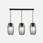 Industrial Bistro Cage Pendant Lamp - Black Barrel Shape, Hanging Lighting, Suspension Design