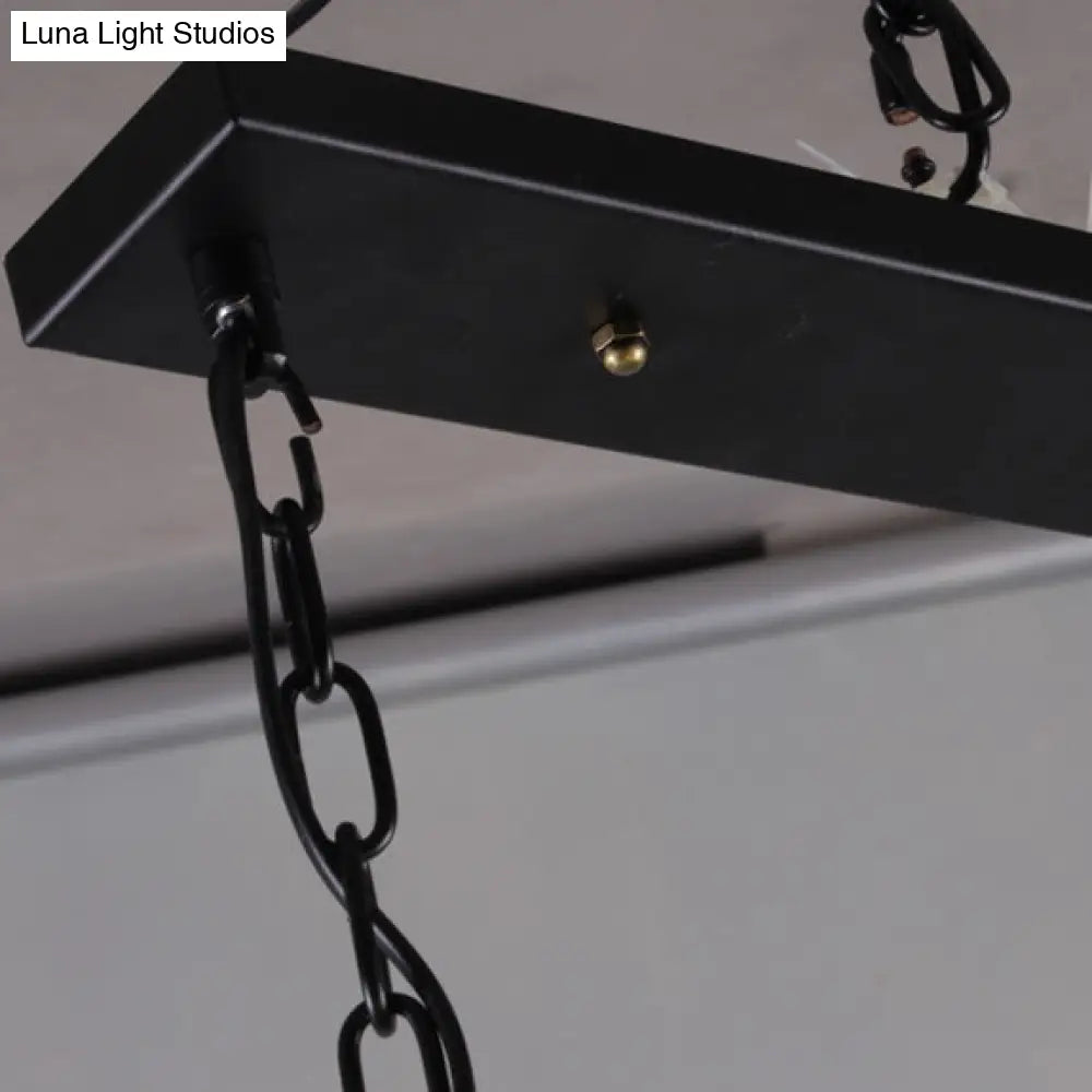 Industrial Black 2-Light Chandelier with Clear Glass Shades - Multi-color Wine Bottle Bistro Pendant Light