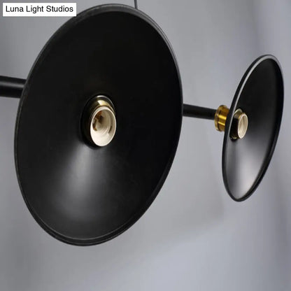 DecorBites™ Industrial Black 3-Light Metal Island Pendant with Cone Shade - Perfect for Restaurant Lighting