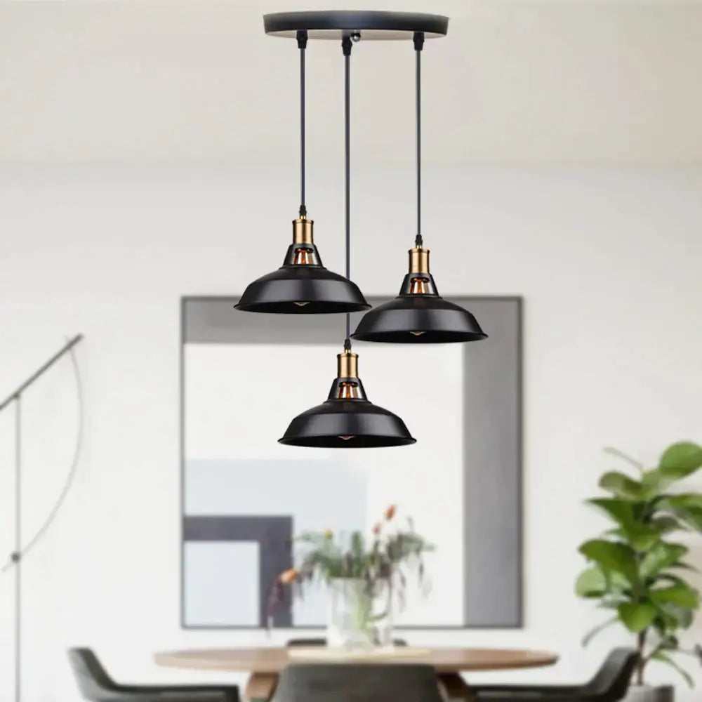 Industrial black and brass pendant light with decorbites industrial farmhouse style hanging from kitchen ceiling fixture