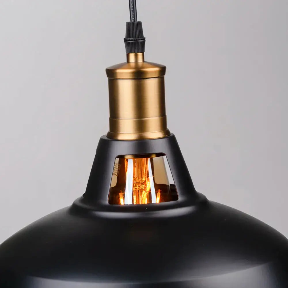 Industrial black and brass pendant light with matte finish and exposed filament bulb for decorbites industrial farmhouse decor