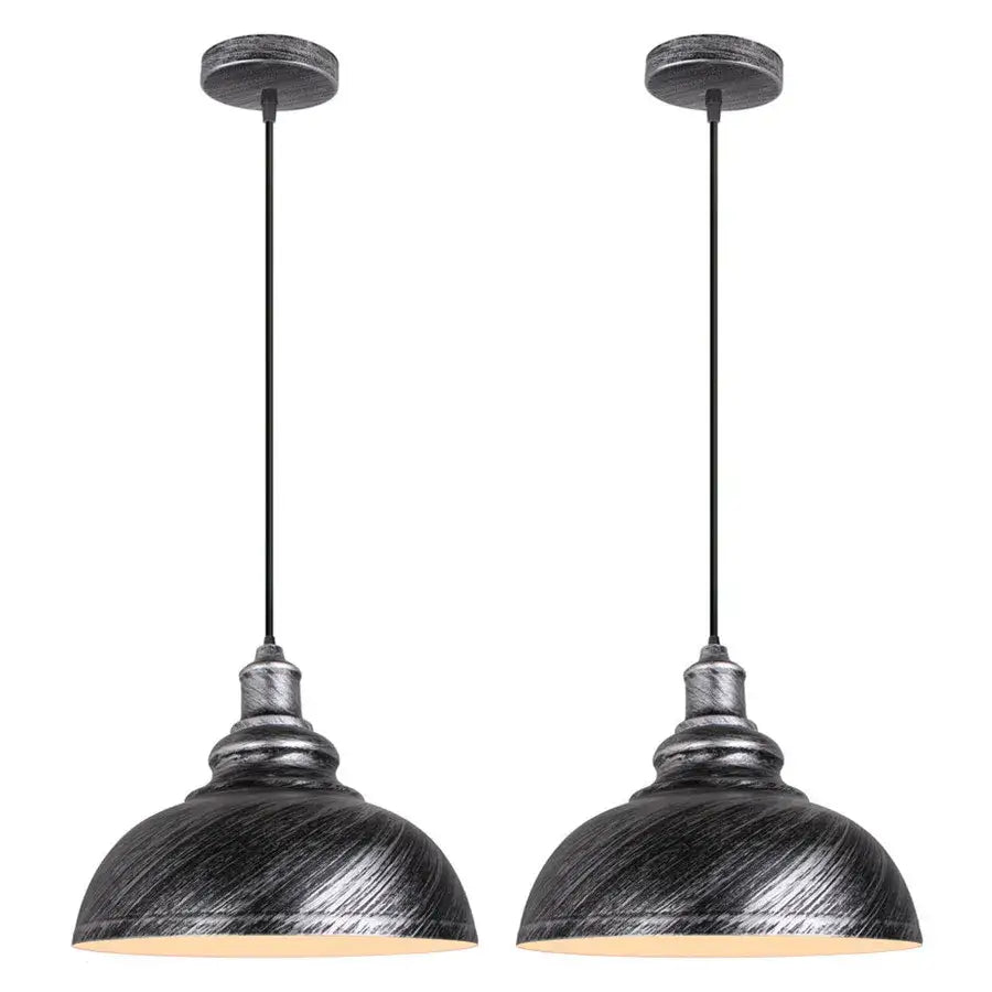 Industrial black and copper pendant lights set of 2 with distressed metallic finish and warm glow for dining room decorbites industrial loft iron