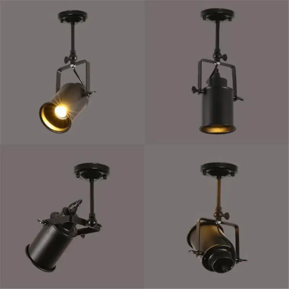 Industrial black and gold wrought iron spotlight with matte black wrought iron finish and adjustable arm for living room decorbites black wrought