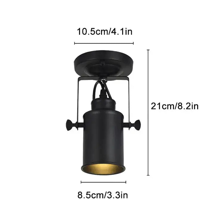 Industrial black and gold wrought iron spotlight with matte finish for living room decorbites black wrought iron spotlight