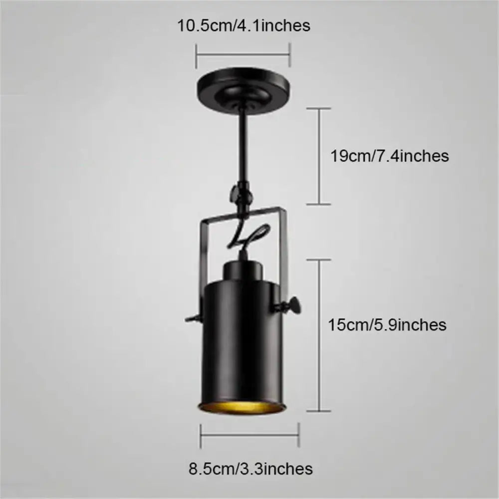Industrial black and gold wrought iron spotlight with black wrought iron cylindrical shade for living room decorbites black wrought