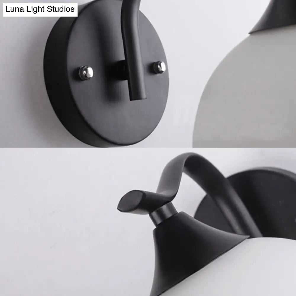 DecorBites™ DecorBites™ Industrial Black Bubble Frosted Glass Wall Sconce - 2-Light Living Room Lighting Fixture