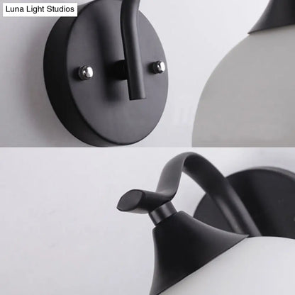 DecorBites™ DecorBites™ Industrial Black Bubble Frosted Glass Wall Sconce - 2-Light Living Room Lighting Fixture