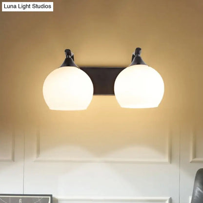 DecorBites™ DecorBites™ Industrial Black Bubble Frosted Glass Wall Sconce - 2-Light Living Room Lighting Fixture