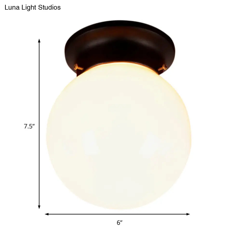 DecorBites™ DecorBites™ Industrial Black/Clear Glass Flush Mount Lighting Fixture, 6"/6.5" Wide