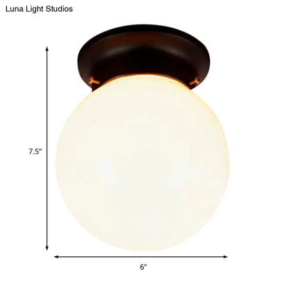 DecorBites™ DecorBites™ Industrial Black/Clear Glass Flush Mount Lighting Fixture, 6"/6.5" Wide