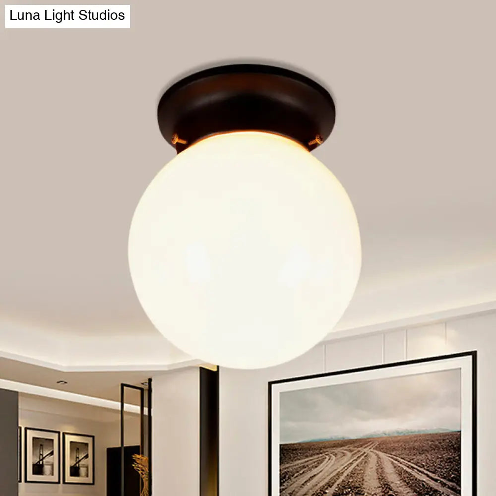 DecorBites™ DecorBites™ Industrial Black/Clear Glass Flush Mount Lighting Fixture, 6"/6.5" Wide