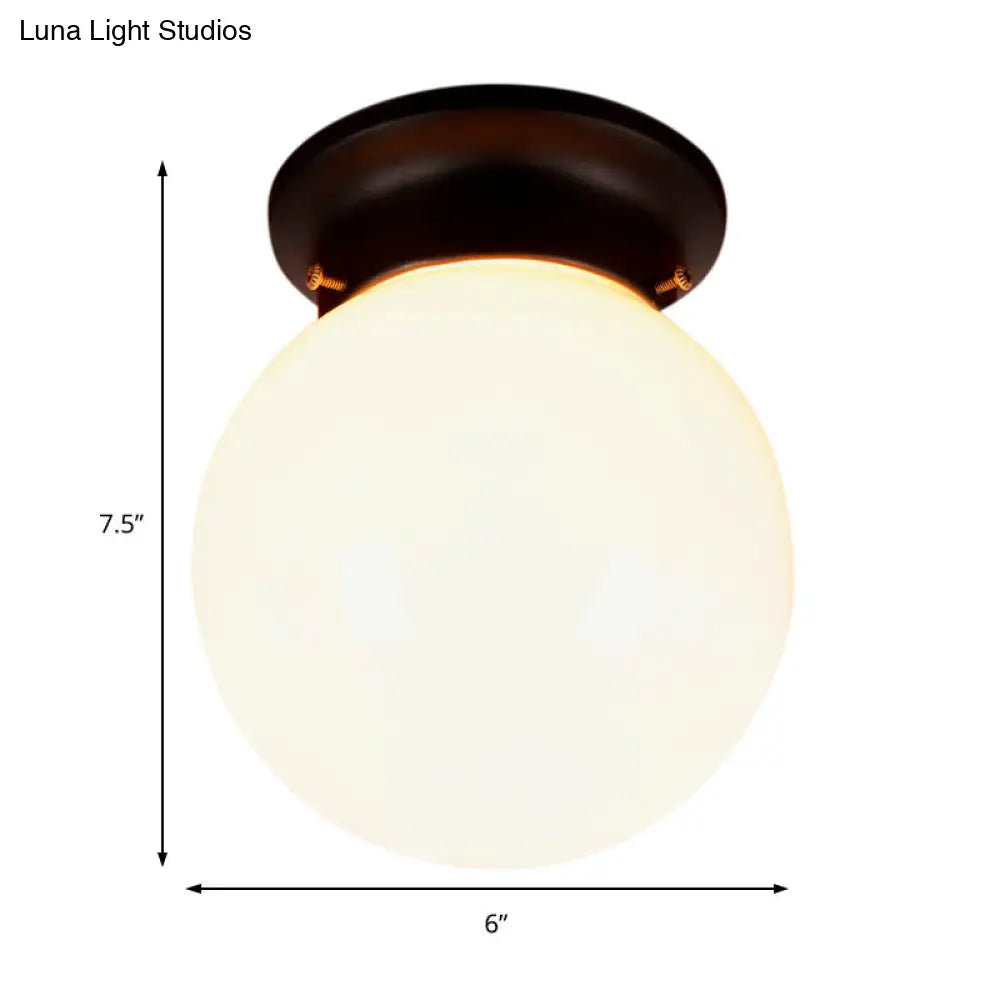 DecorBites™ DecorBites™ Industrial Black/Clear Glass Flush Mount Lighting Fixture, 6"/6.5" Wide