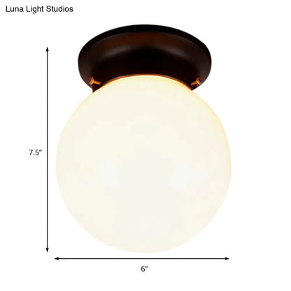 DecorBites™ DecorBites™ Industrial Black/Clear Glass Flush Mount Lighting Fixture, 6"/6.5" Wide