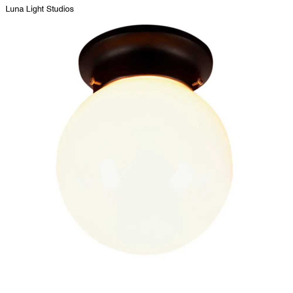 DecorBites™ DecorBites™ Industrial Black/Clear Glass Flush Mount Lighting Fixture, 6"/6.5" Wide