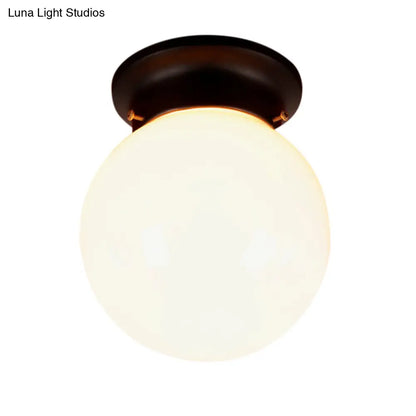 DecorBites™ DecorBites™ Industrial Black/Clear Glass Flush Mount Lighting Fixture, 6"/6.5" Wide