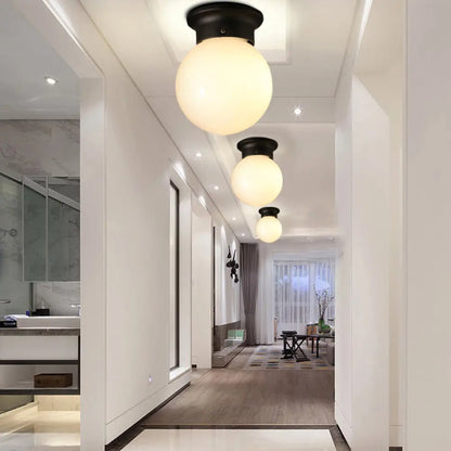 DecorBites™ DecorBites™ Industrial Black/Clear Glass Flush Mount Lighting Fixture, 6"/6.5" Wide