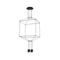 Industrial Black Hexagonal/Long Column Pendant Light - Modern 3D Structure with 4/6/8 Heads - Ideal for Dining Room