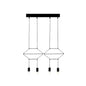 Industrial Black Hexagonal/Long Column Pendant Light - Modern 3D Structure with 4/6/8 Heads - Ideal for Dining Room