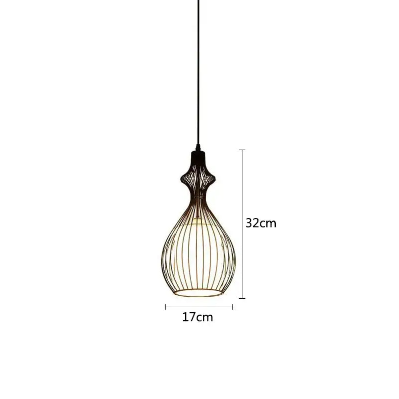 A sleek black iron cage pendant light with an hourglass design ideal for dining room decorbites iron cage pendant lights