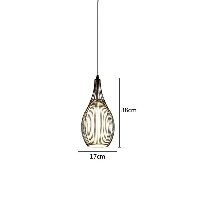 A sleek 38cm dark bronze decorbites iron cage pendant light with woven wireframe for dining room decorbites iron cage pendant