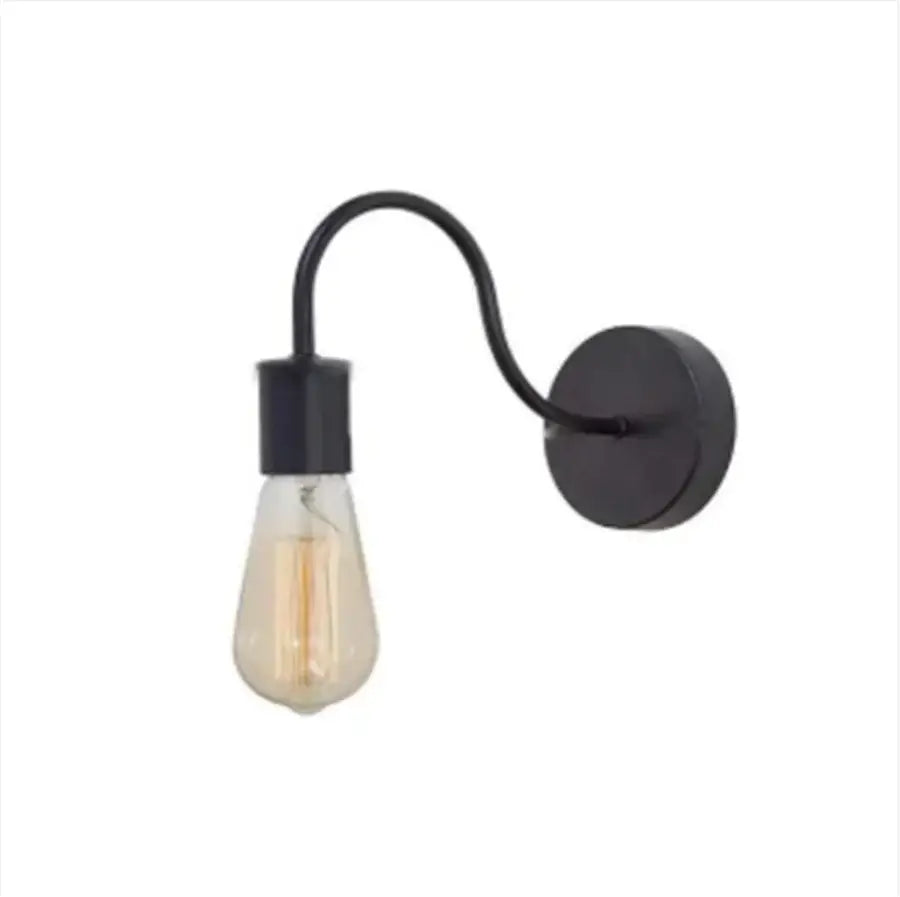 Black wrought iron cage wall sconce with vintage edison bulb for industrial bedroom decorbites iron cage lighting