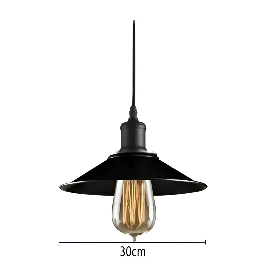 Black metal industrial iron pendant light with vintage edison bulb perfect for kitchen decorbites industrial iron pendant