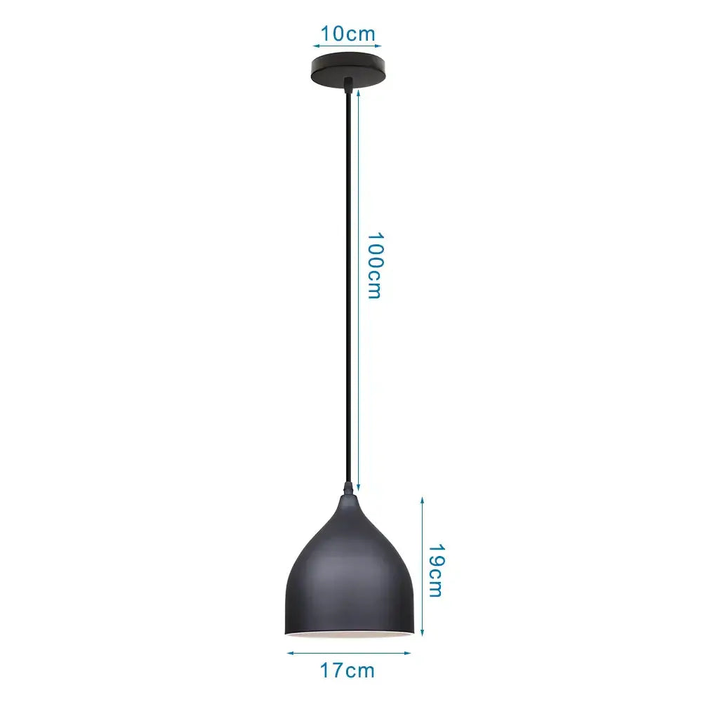 Black matte industrial aluminium pendant light with sleek design and wood accents for kitchen decorbites industrial aluminium pendant