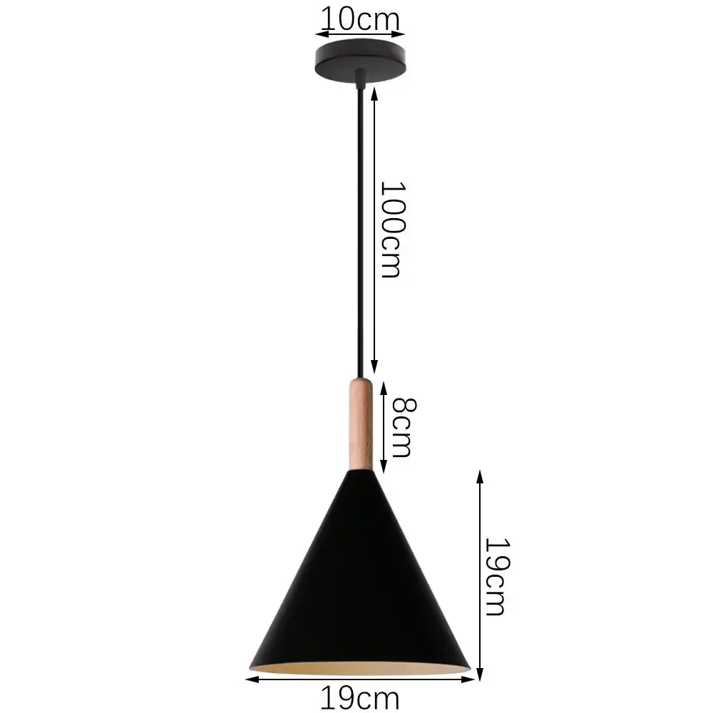 Industrial black matte aluminum pendant light with wooden accents decorbites industrial aluminium pendant for kitchen decor