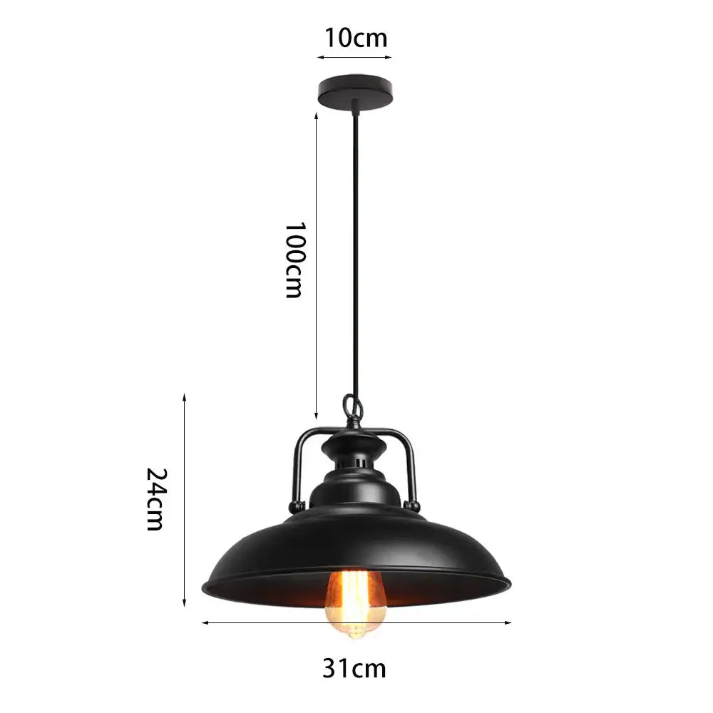 Industrial black matte aluminium pendant light with dome shade and edison bulb for kitchen wood accent decorbites industrial aluminium pendant
